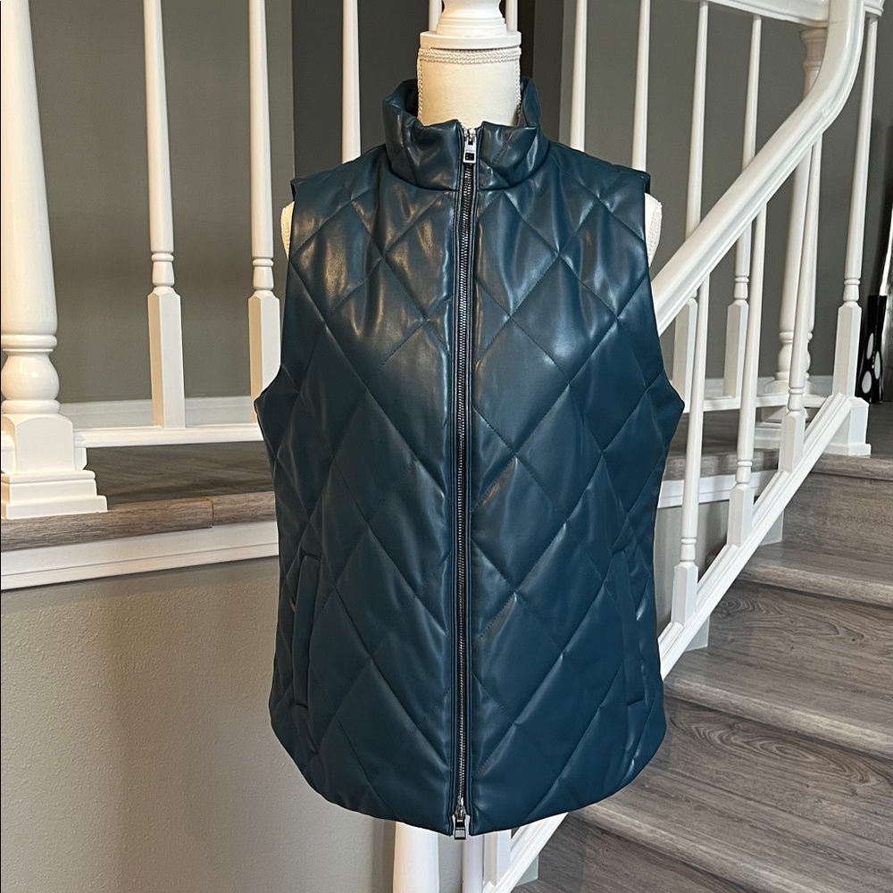 Chico's Dark Teal Quilted Vest